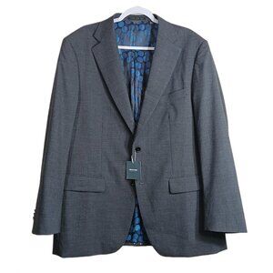 Indochino Wool Blend Blazer Mens XXL Gray MTM 2-Button Classic Sport Jacket